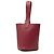 Mini borsa a secchiello LOEWE in pelle di vitello martellata rossa Rosso Bordò - vista 2