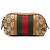 Necessaire Gucci in tela GG beige con banda Web