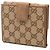 Cartera compacta trifold Gucci de lona GG beige - vista 2