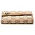 Cartera compacta trifold Gucci de lona GG beige - vista 3