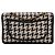 Chanel Beige CC Woven Lambskin and Viscose Houndstooth Single Flap - vista 4