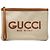 Clutch Gucci in tela beige con logo