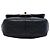 Chanel Mini Borsa a Patta in Lambskin Matelassé Nero con Logo Oval e Manico a Catena - vista 3