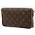 Louis Vuitton Brown Monogram Pochette Felicie Marrone - vista 2