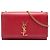 Saint Laurent Red Medium Grain De Poudre Monogram Kate Crossbody Rosso