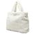 Prada White Spugna Terry Cloth Logo Tote Weiß - Ansicht 2
