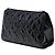 Pochette Chanel in vernice matelassé nera con simboli portafortuna embossed Nero - vista 2