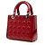 Dior Red Medium Patent Cannage Lady Dior Rosso Bordò - vista 2