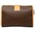 Céline Clutch Celine Brown Macadam Coated Canvas Marrone