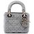 Dior Gray Mini Velvet Cannage Lady Dior Marrone