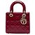 Dior Red Small Patent Cannage Lady Dior Rosso Bordò