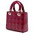 Dior Red Small Patent Cannage Lady Dior Rosso Bordò - vista 2