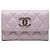 Tarjetero con solapa Chanel Purple CC Quilted Caviar Púrpura