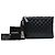 Chanel Clutch Gabrielle O Case in Pelle di Vitello Granulata Nera Medium Nero - vista 7