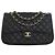 Chanel Black Jumbo Classic Caviar Double Flap Noir