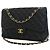 Chanel Black Jumbo Classic Caviar Double Flap Noir - vue 3