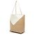 LOEWE Puzzle Fold Tote Medium aus glänzendem Kalbsleder bicolor Beige - Ansicht 2