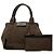 Balenciaga Cabas Tote S in lana pied-de-poule marrone e blu navy - vista 7