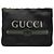 Clutch Portfolio Gucci in pelle di vitello nera Medium con logo Nero