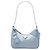 Borsa Satchel Prada Re Edition 2005 in Tessuto con Rifiniture in Saffiano Blu Blu chiaro