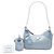 Borsa Satchel Prada Re Edition 2005 in Tessuto con Rifiniture in Saffiano Blu Blu chiaro - vista 7