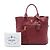 Tote aperta convertibile Prada Red Vitello Daino Rosso Bordò - vista 7