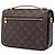 Louis Vuitton Brown Monogram Pochette Metis Marrone - vista 2
