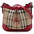 Borsa a tracolla Burberry Beige Mini Haymarket Check Coated Canvas Hartham