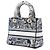 Dior Blue Medium Embroidered Canvas Toile de Jouy Lady D Lite - vista 2