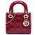 Dior Red Mini Patent Cannage Lady Dior Rosso Bordò