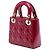 Dior Red Mini Patent Cannage Lady Dior Rosso Bordò - vista 2