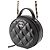 Chanel Vanity Case Round Handle With Care in pelle d'agnello lucida matelassé nera con catena Nero - vista 2