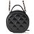 Chanel Vanity Case Round Handle With Care in pelle d'agnello lucida matelassé nera con catena Nero - vista 4