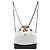 Chanel Gabrielle Backpack Small aus weißem bicolor gestepptem gealterten Kalbsleder