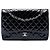 Chanel Black Maxi Classic Patent Single Flap Nero