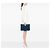 Clutch Chanel Blue Large Quilted Lambskin O Case Blu scuro - vista 5