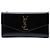 Clutch Uptown Monogramma in pelle di vitello liscia e lucida nera Saint Laurent Nero