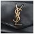 Clutch Uptown Monogramma in pelle di vitello liscia e lucida nera Saint Laurent Nero - vista 5