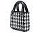 Dior Macro Lady Dior aus schwarzem Micro-Kalbsleder mit geprägtem Hahnentritt-Muster - Ansicht 2