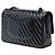 Chanel Black Medium Classic Chevron Patent So Black Double Flap Nero - vista 2