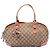 Borsa Satchel Gucci in tela GG beige con Heart Bit