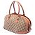 Borsa Satchel Gucci in tela GG beige con Heart Bit - vista 2
