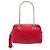 Bolsa de Ombro Gucci Soho com Corrente e Zíper em Couro de Bezerro Vermelho