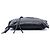 Clutch piatta classica Motocross Balenciaga in nappa nera - vista 3