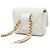 Borsa cintura a catena Chanel Melody in pelle caviar matelassé bianca - vista 2