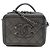 Chanel Vanity Case Small Metallic Caviar CC Filigree Grigio Marrone Grigio antracite