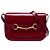 Borsa a tracolla con patta Gucci Red Patent Bright Bit Rosso Bordò