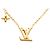 Collana con pendente LV Iconic Louis Vuitton Gold placcata in oro e strass D'oro - vista 2