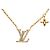 Collana con pendente LV Iconic Louis Vuitton Gold placcata in oro e strass D'oro