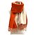 Hermès HERMES Stola Casaque Bicolor con Frange 100% Cashmere Beige Arancione - vista 5